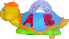 SYGA Musical Bump & Go Happy Turtle with 3D Disco Light Toy for Kids???(Multicolor)
