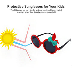 SYGA Kids Goggles, Modern Stylish Eyewears For Boy's And Girls, Ear Tie Style, Suitable For Age 3 To 8 Years (Black, Polarized)