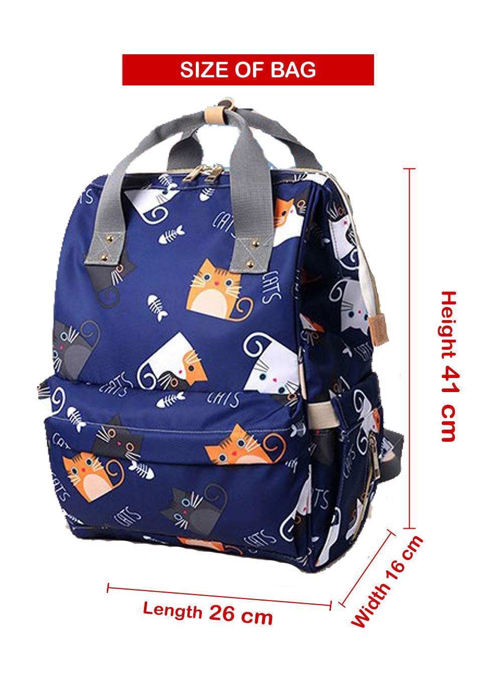SYGA Diaper Bag Mother Bag Multi-Function Nappy Backpack Bag Organizer for Travel Diaper Bag (Dark Blue)