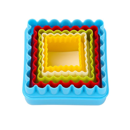 SYGA Square Shape Cookie Cutter Set 5 Pieces Set Mold for Biscuit Sandwich Cut