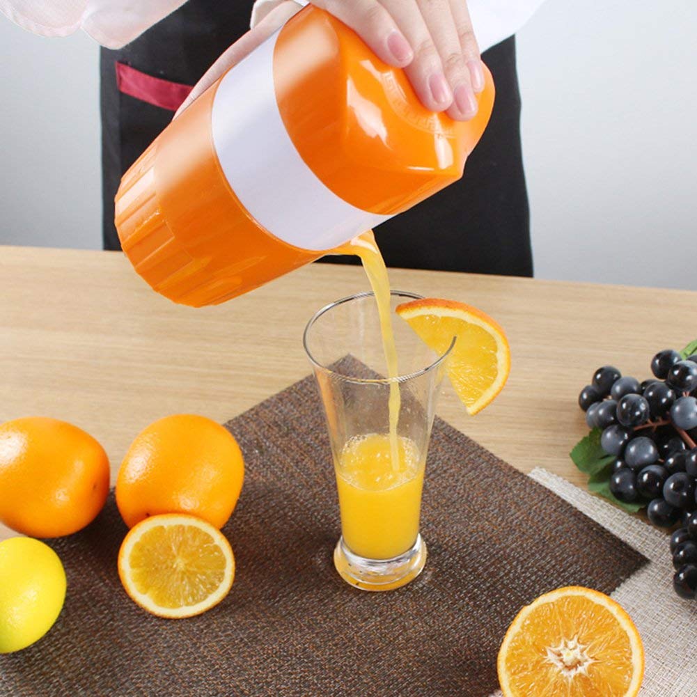 SYGA Hand Orange Citrus Juicer Manual Rotate Press Squeezer Portable Fruit Juice Maker for Lemon Lime Grapefruit with Pulp