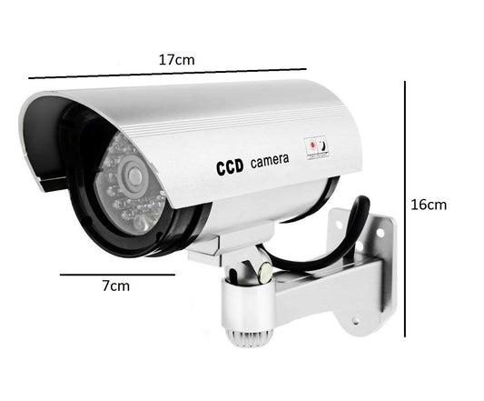 SYGA CCTV Security Fake/Dummy Camera Outdoor Bullet Camera with 1 Flashing Light