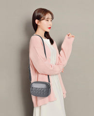 SYGA Women Small Bag Cross-Border Foreign Diamond Shoulder Bag(Grey)