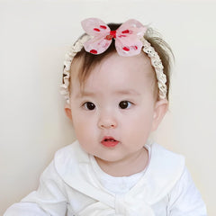 SYGA 3 Pcs Baby Girl Headband Soft Flower Bow Strechable Hairband Suitable For Newborns, Infants, Toddlers and Kids 0-3 Years(Color - 1036)