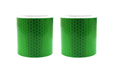 Syga 3 Meter Reflective Warning Tape Sticker, High Visibility Safety Honeycomb Conspicuity Tapes (Green, Pack of 2)
