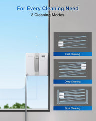 ECOVACS WINBOT Window Cleaning Robot - Compact Design, Dual Nozzles with Ultrasonic Spray, 9-Stage Protection System, Intelligent Path Planning, 3 Cleaning Modes, Anti-Slipping System