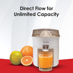 Sujata Citromatic Juicer|40 Watts|110 RPM|Direct Flow for Unlimited Capacity|Citrus Juicer| (White)