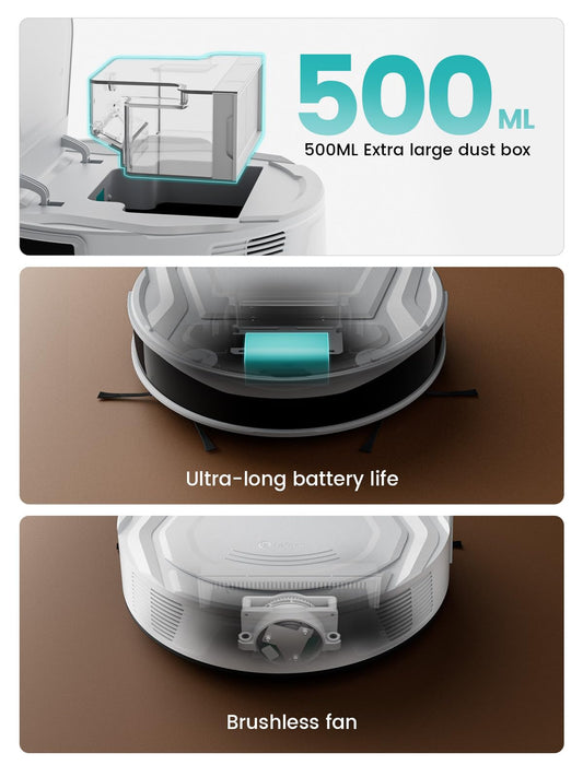 Lefant M210 Robot Vacuum Cleaner, 2200Pa Strong Suction, 7.8cm Thin 28cm Dia, Automatic Self-Charging Small Robotic Vacuums, 2.4G Wi-Fi/App/Alexa Control, Ideal for All Hard Floors