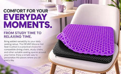 DEVAR Silicone Gel Seat Cushion, Rectangular