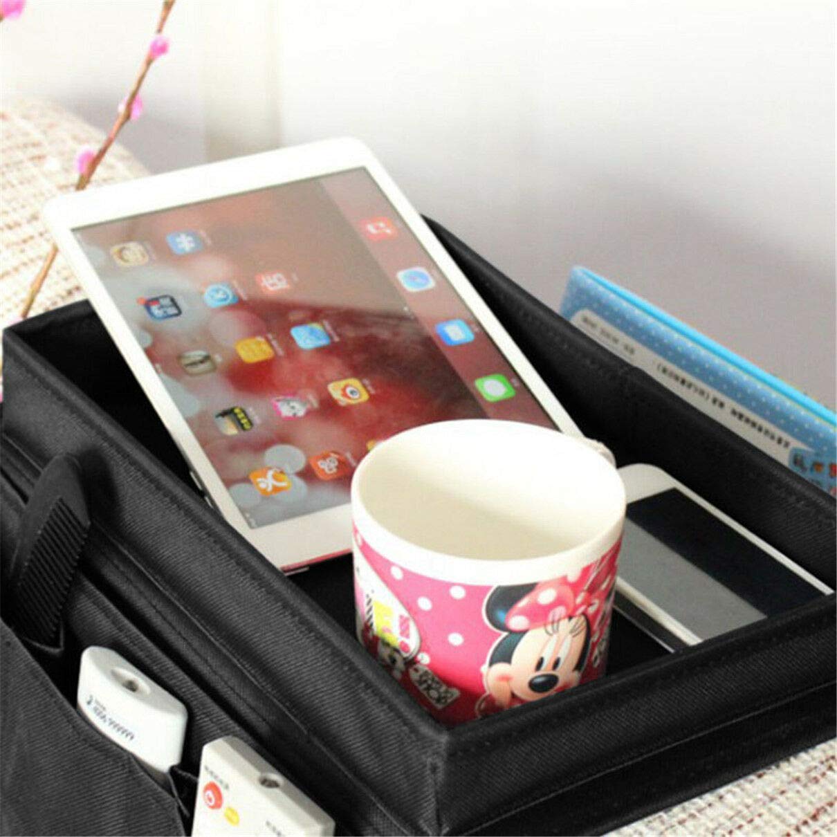 SYGA Sofa TV Remote Control Holder Organiser Fits Chairs Sofas (Black)