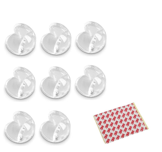 SYGA Set of 8 Transparent Round Baby Safety Corner Gaurd Baby Proofing Corner Protector