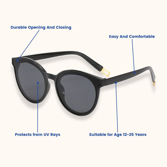SYGA Kids Goggles, Modern Stylish Eyewears for Boy's and Girls, Sunglasses Style - Beige