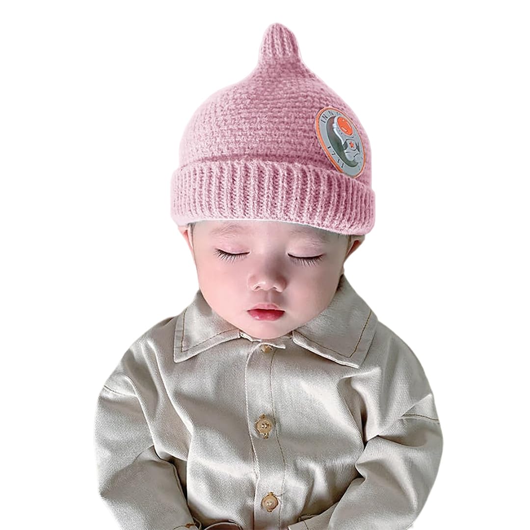 SYGA Baby Winter hat Baby Woolen Knitted Unisex Hat -Pink (6-18 Month)