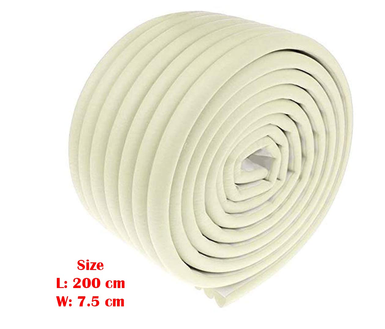 SYGA Set of 2 White Baby Lining Strip Edge Guard Cushion Corner Cover tape Infant Bump Protector
