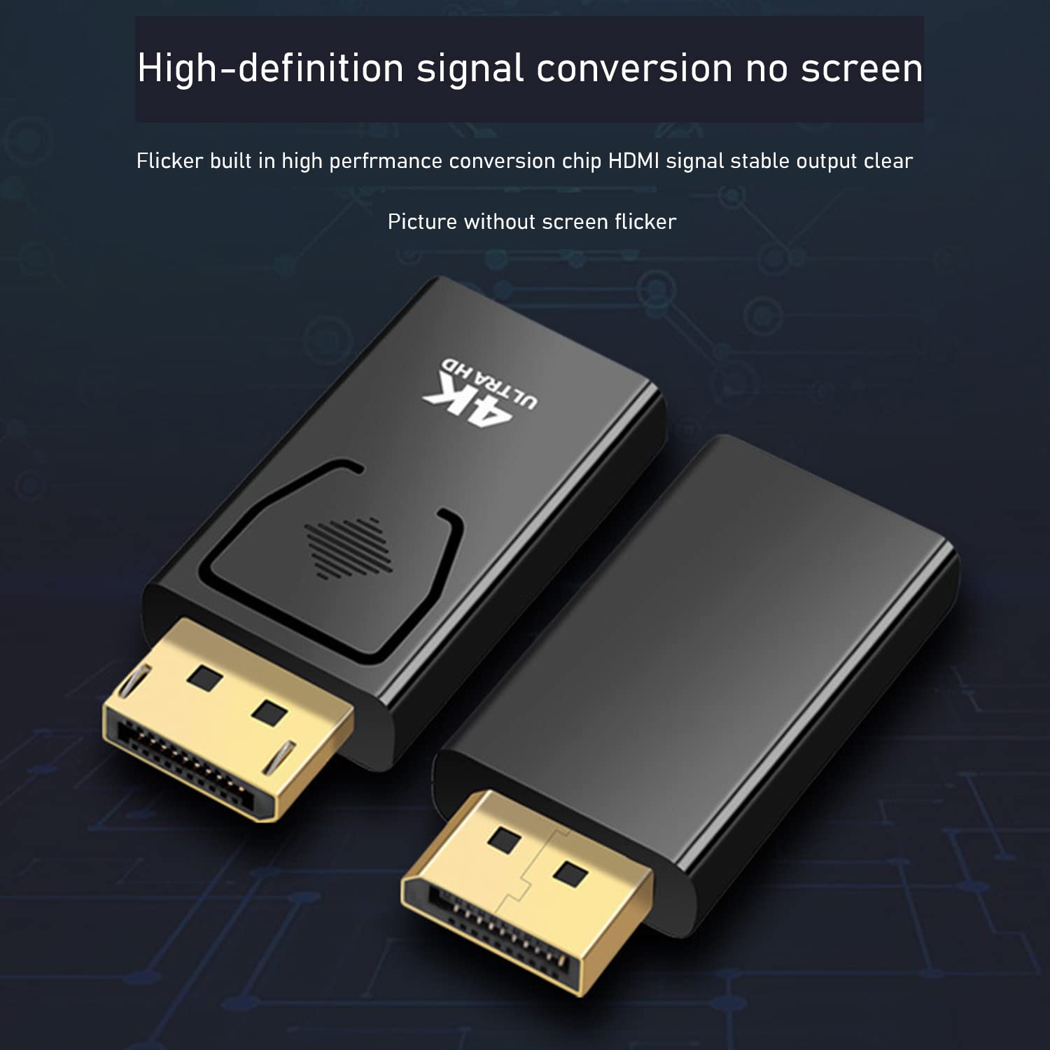 SYGA 1080P Display Port to HDMI-Compatible Adapter Converter Display Port Male DP to Female HD TV Cable Adapter Video Audio for PC TV (Black)