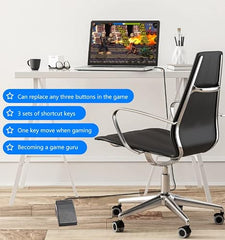 iKKEGOL USB Foot Pedal, USB Single Foot Switch Game Control, One Key Programmable Footswitch Map Mouse Keyboard for Video Game Push to Talk, Transcription HID