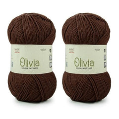 Ganga Acrowools Acrylic Olivia,Double Knit Yarn. Hand Knitting&Crochet Yarn. Oekotex Class 1 Certified. Pack of 2 Balls-100Gms Each. Shade No-Olv012, Maroon