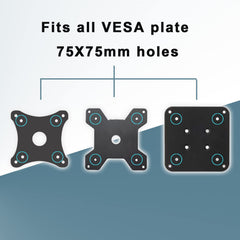 Universal Monitor VESA Mount Adapter for Non-VESA 13 - 27 inch Computer Monitors Tablets iPad VESA Mounting Arm Stand Bracket Kit 75X75mm…