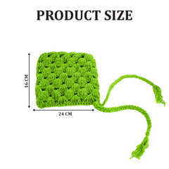 MOMISY Handmade Crochet Baby Photoshoot Photography Clothing Props, Cap-Parrot Green