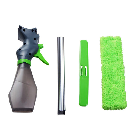 SYGA Multi-Function 3 in 1 Car Window Cleaner Water Spray Bottle Microfiber Cloth Pad Kit Spray Brush Super Fiber Cleaning Cloth Scraper All in One Spray
