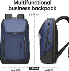 Red Lemon BANGE Captain Business Smart Backpack Water-Resistant fit 15.6 Inch Laptop Backpack with USB Charging Port,Travel Durable Backpack for Men and Women (Black)