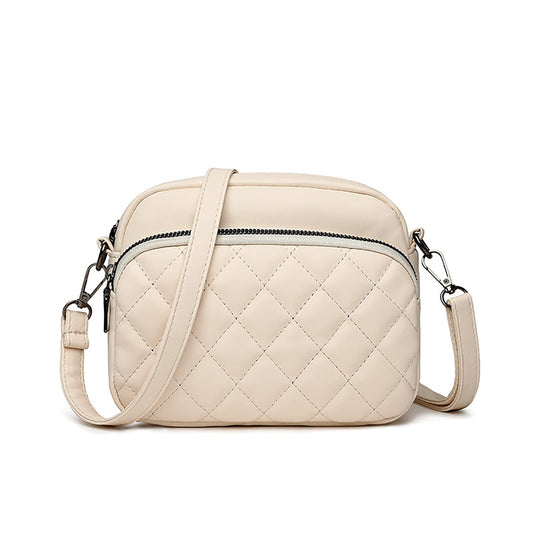 SYGA Women's Crossbody Bags,Single Shoulder Small Bags With Chex Design(Off-White)
