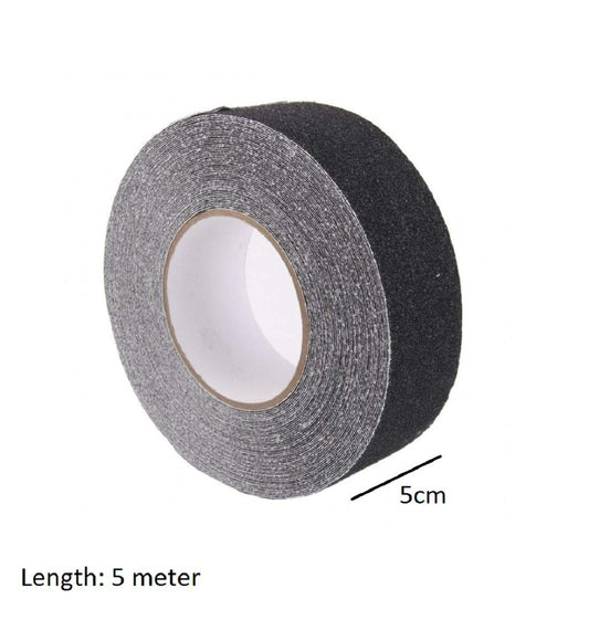 SYGA Anti Slip Adhesive Stickers Floor Safety Non Skid Tape(Black) 5cm x 5 Meter