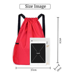 SYGA Drawstring Backpack for Gym, Yoga, Running, Swimming, Beach, Camping, Travel Bag Sports Fitness Club Student Training Bag(Red)