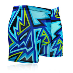 SYGA Polyster Spandex/Men's Swimsuit Swimwear Short/Trunk/Jammer/Palm Tree Pattern/Printed/Multicolour/Swimming Retro Briefs_Large Blue