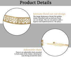 SYGA Women's Waist Chain, Iron Girdle, Women's Skirts,Dresses Versatile Metal Wide Accessories(wp191-5 gold)