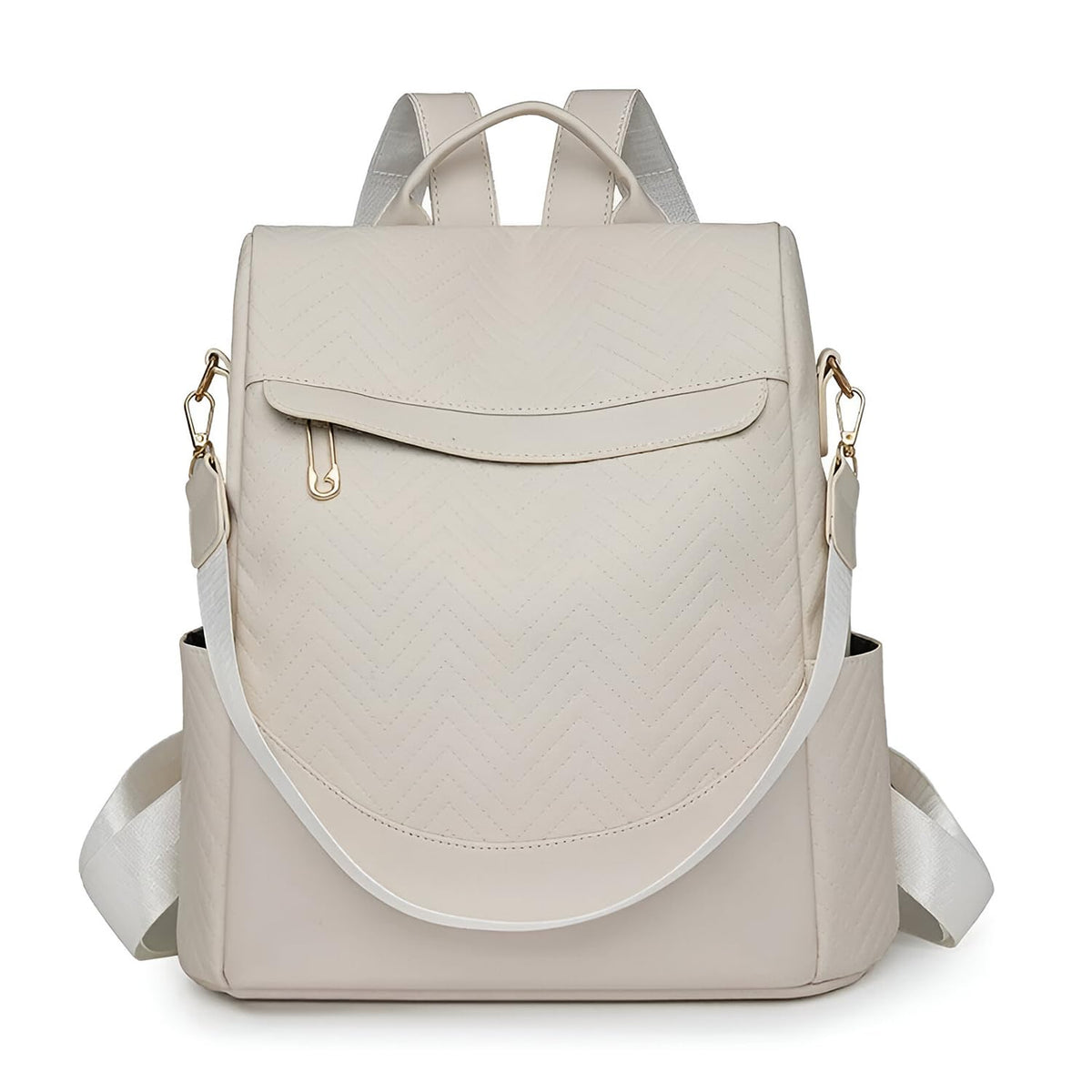 SYGA Women Stylish Backpack – Elegant Chevron Pattern with , Ideal for Travel, Work, and Daily Use