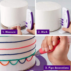 SYGA Plastic Cake Ruler Decorator Border Baking Tools for Cakes