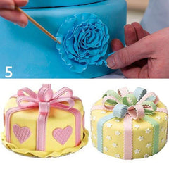 SYGA Fondant Strip Ribbon Cutter Sugarcraft Tool Pin Embosser Roller