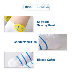 MOMISY 5 Pairs Baby kids Girl Boys Toddlers InfantmCotton Stretch Baby Socks (IN, Age, 1 Year, 3 Years, Emoji)