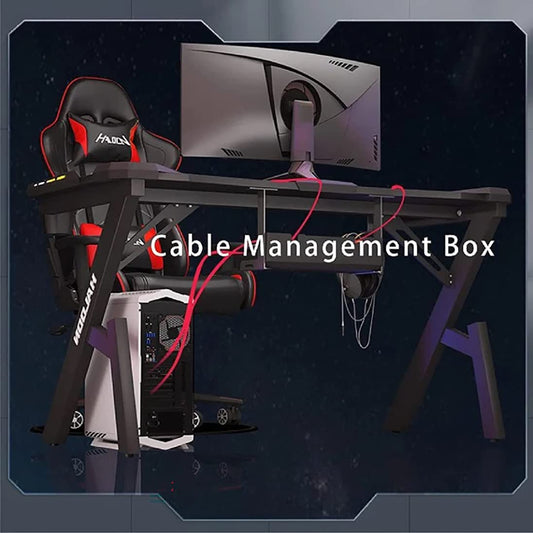 Syga RGB Gaming Table Ergonomic Computer Table Black Armor and RGB Light Gaming Table (120 X 60 CM)