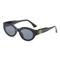 SYGA Style Retro Cat-Eye Sunglasses For Women, High-End Sense Ins Concave Shape Sunglasses (Black)