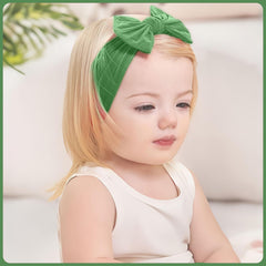 SYGA Baby Headband Velvet Bow Shape Stretchable Hairband Suitable for Newborn Infant Toddler Kids 0-3 Year (Black)