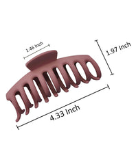 SYGA Large Hair Claw Clips for All Type Hair Strong Hold Perfect For Women and Girls Hair Clamps Clip 2 Pcs, Dark Brown & White