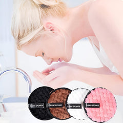 MOMISY Reusable Makeup Remover Cleansing Pads | Easily Removes Stubborn Face & Eye Makeup | Multifunctional, Safe for Oily, Dry or Sensitive skin | Pack of 4