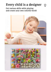 SYGA Beads for Kids Crafts Children's Jewelry Making Kit DIY Bracelets Necklace Hairband and Rings Craft Kits Birthday for 4, 5, 6, 7-Year-Old Little Girls-Multicolor (DIYBeadsSet-14)