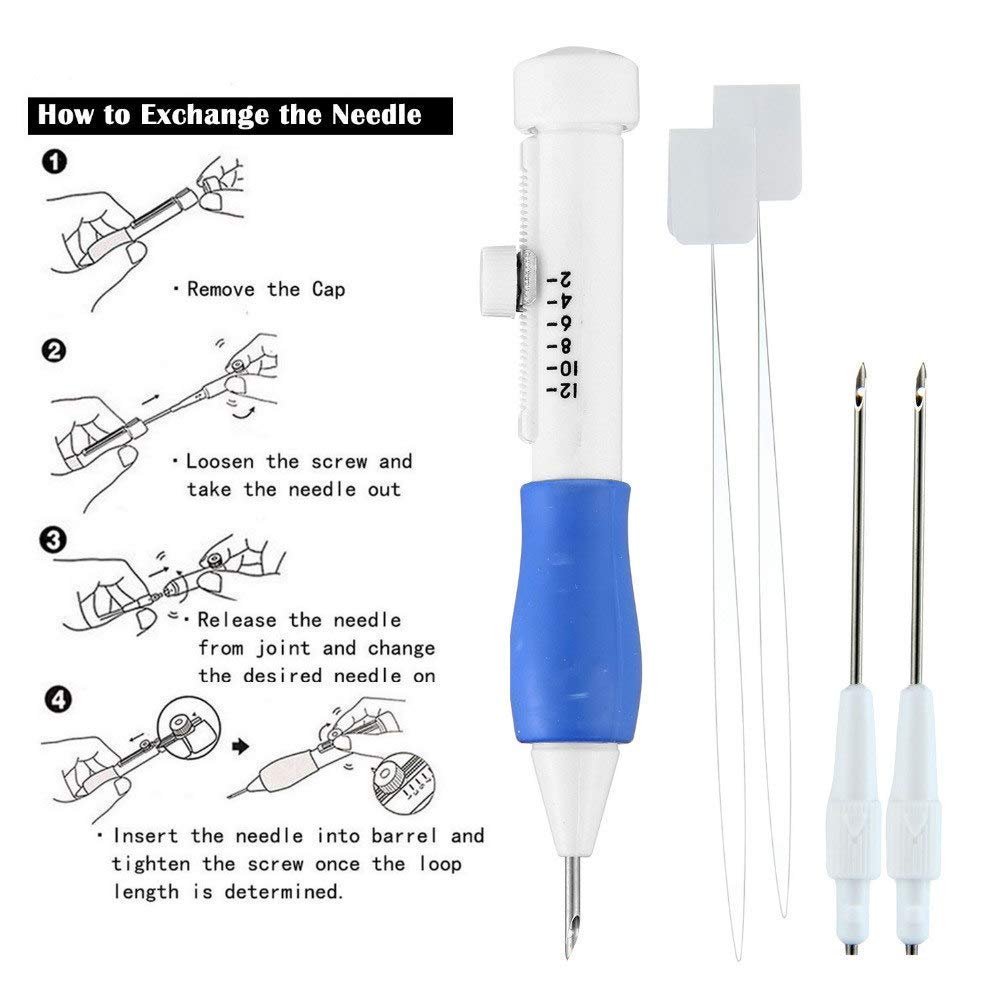 SYGA 1 Set Magic Embroidery Needle Pen Embroidery Needle Weaving Tool Fancy