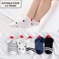 MOMISY 5 Pairs Baby Kids Girl Boys Tube Socks Toddlers Comfortable Ankel Length gifts (Love, 1 to 3 year)
