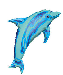 SYGA Cute Birthday Party Balloons Set - Happy Birthday Letters Balloons and Birthday Celebration Balloons Supplies Birthday Party Decoration with Dolphin and Cake Birthday (Blue)