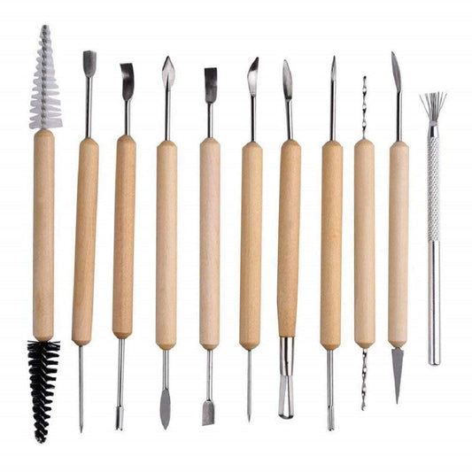 SYGA Set of 11 Art and Craft Pottery,Clay,Wood Sculpting Tool
