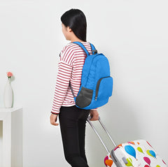 SYGA Outdoor Travel Foldable Backpack Waterproof Backpack With Mini Bag Stay-Clean Backpack for Camping, Hiking, Travelling, Outdoor Activities(Blue)