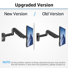 MOUNTUP Single Monitor Wall Mount for Max 32 Inch Computer Screen, Fully Adjustable Monitor Arm, Wall Mount Monitors Holder Support 4.4-19.8lbs Display, VESA Bracket Fit 75x75mm, 100x100mm