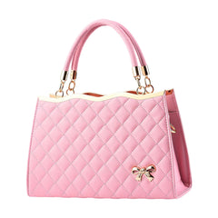 SYGA Women's Handbag with Bow Detail Elegant Shoulder Bag with Zipper Closure & Multiple Pockets