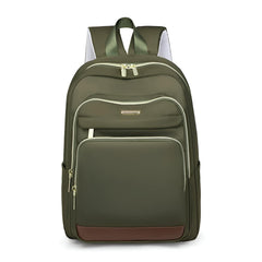 SYGA Women Elegant Travel Backpack – Stylish with Contrast Brown Accent, Multi-Compartment Design