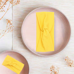 SYGA 2 Pcs Mom & Baby Headband Naylon Stretchable Hairband Suitable for Newborn Infant Toddler Kids 0-3 Year (Beige)