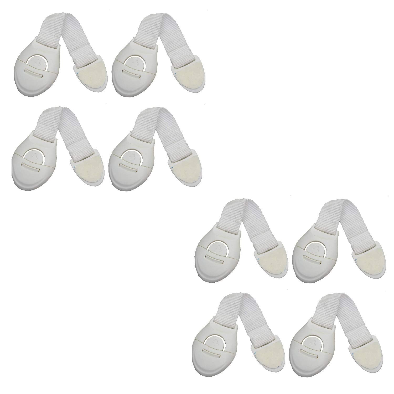 SYGA Baby Safty Locks for Infant Baby Safety Door, Drover,Lock (White) - Pack of 8